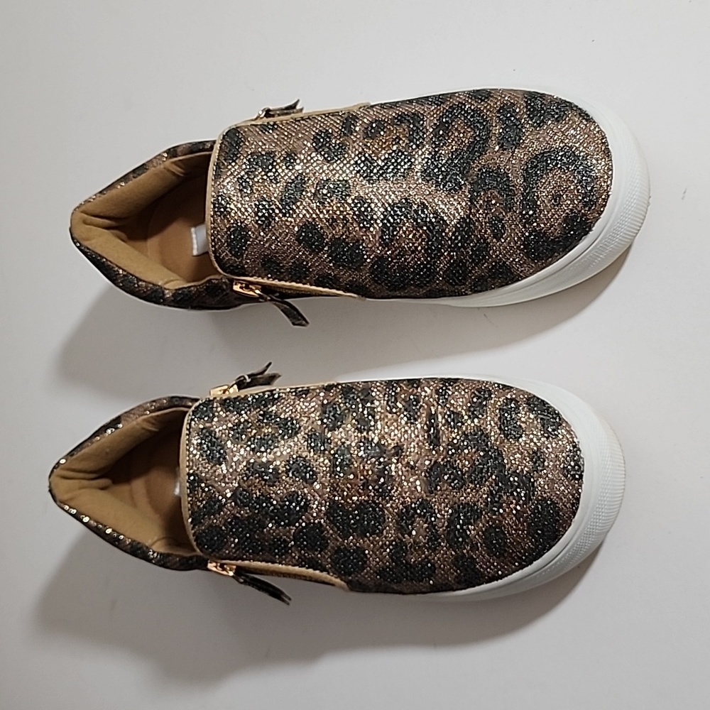 Glitter Leopard Print Shoes Very G Size 8.5 - Picture 2 of 6